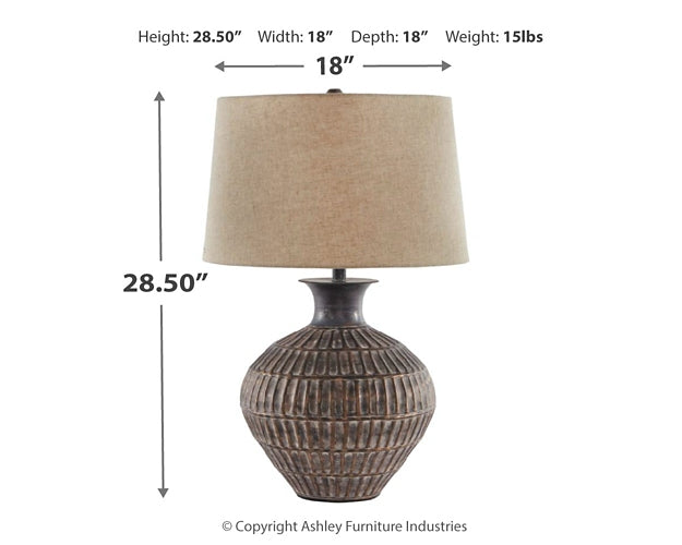 Magan Metal Table Lamp (1/CN) Signature Design by Ashley®