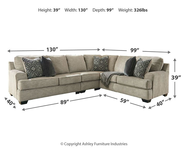 Bovarian 3-Piece Sectional Signature Design by Ashley®