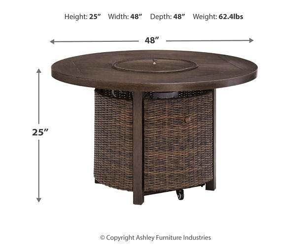 Paradise Trail Round Fire Pit Table Signature Design by Ashley®