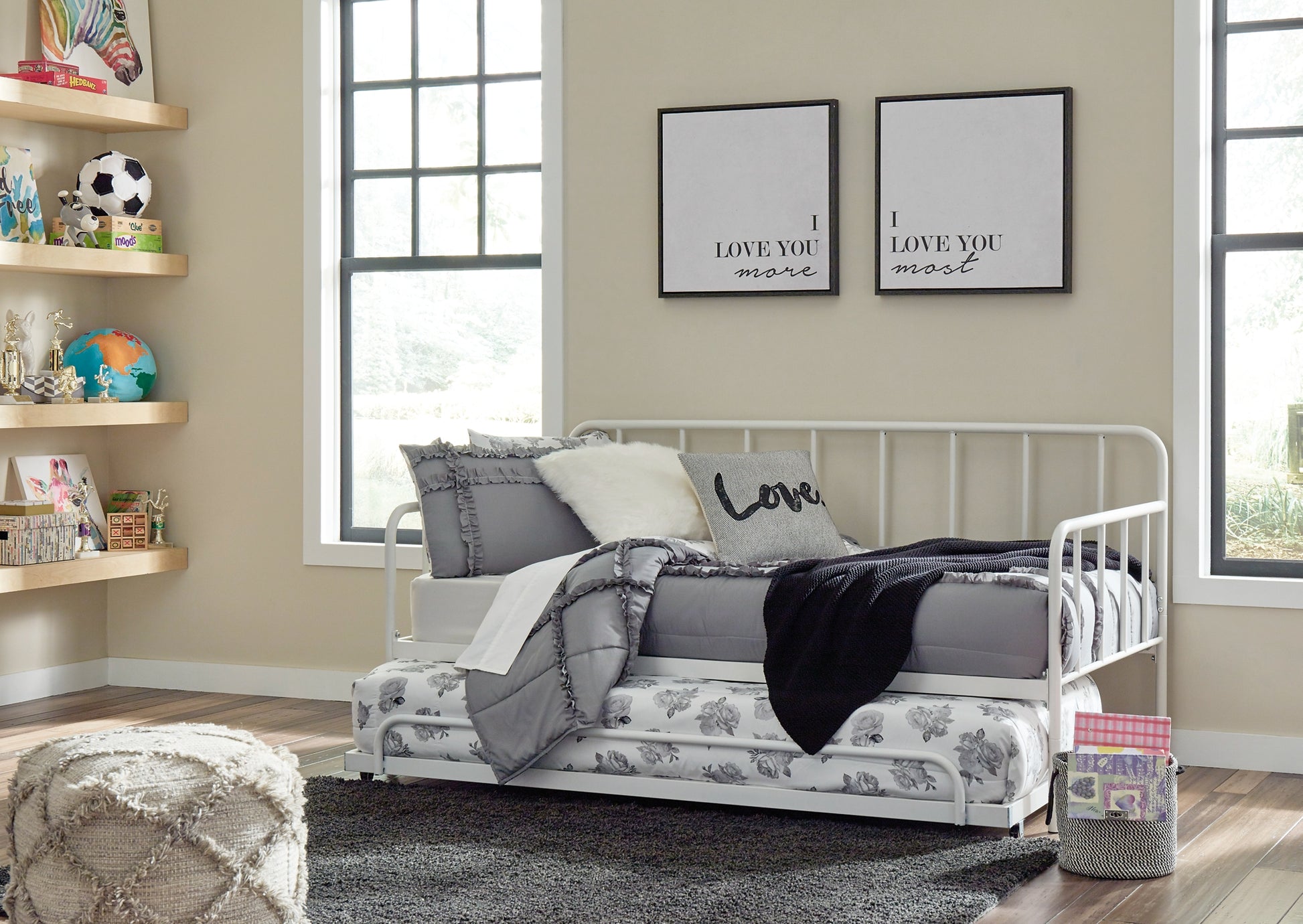 Trentlore Twin Metal Day Bed with Trundle Signature Design by Ashley®