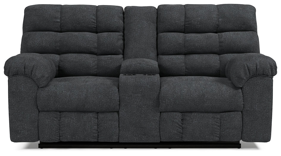 Wilhurst Double Rec Loveseat w/Console Signature Design by Ashley®