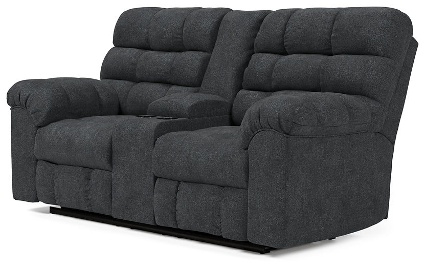 Wilhurst Double Rec Loveseat w/Console Signature Design by Ashley®