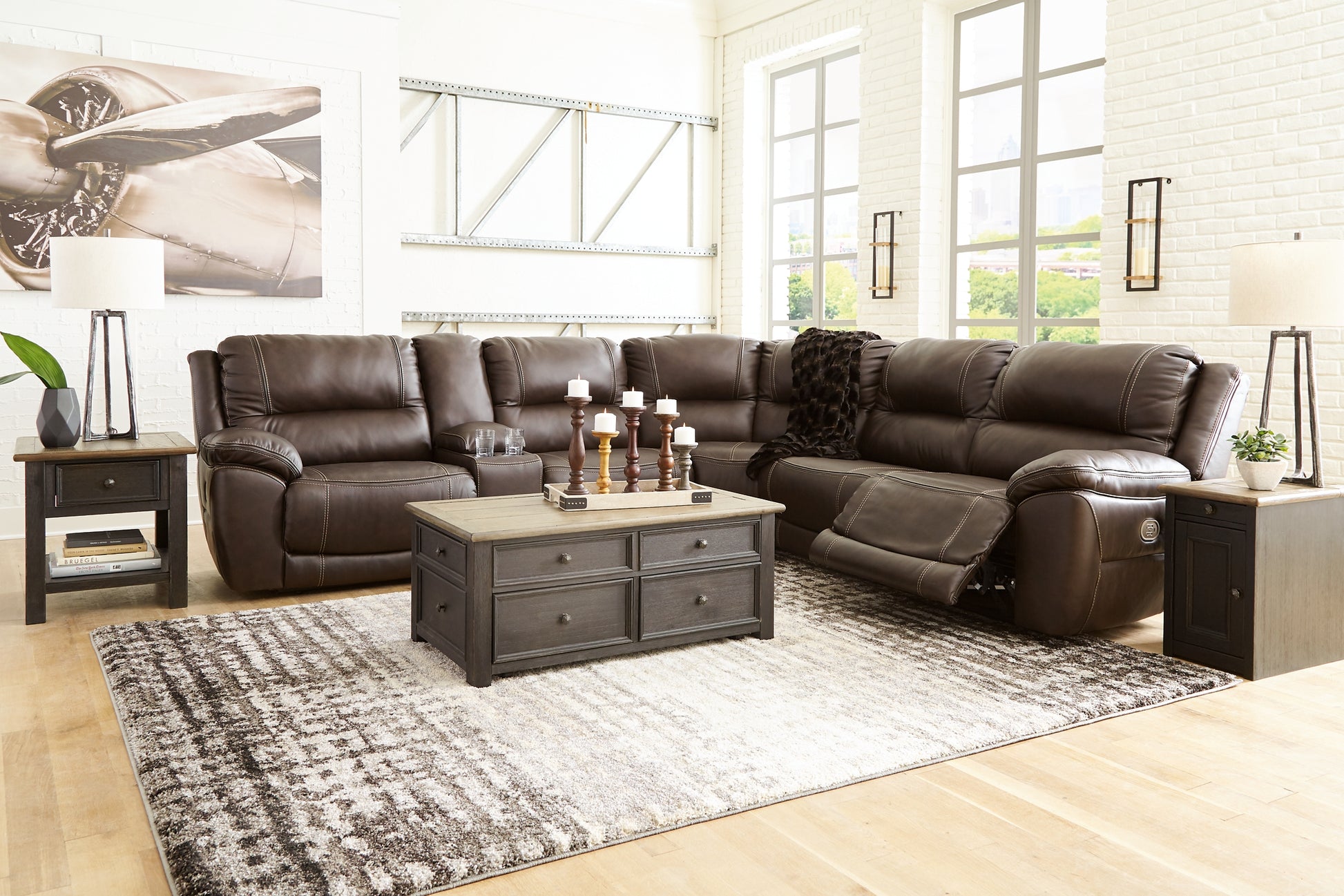 Dunleith 6-Piece Power Reclining Sectional Signature Design by Ashley®