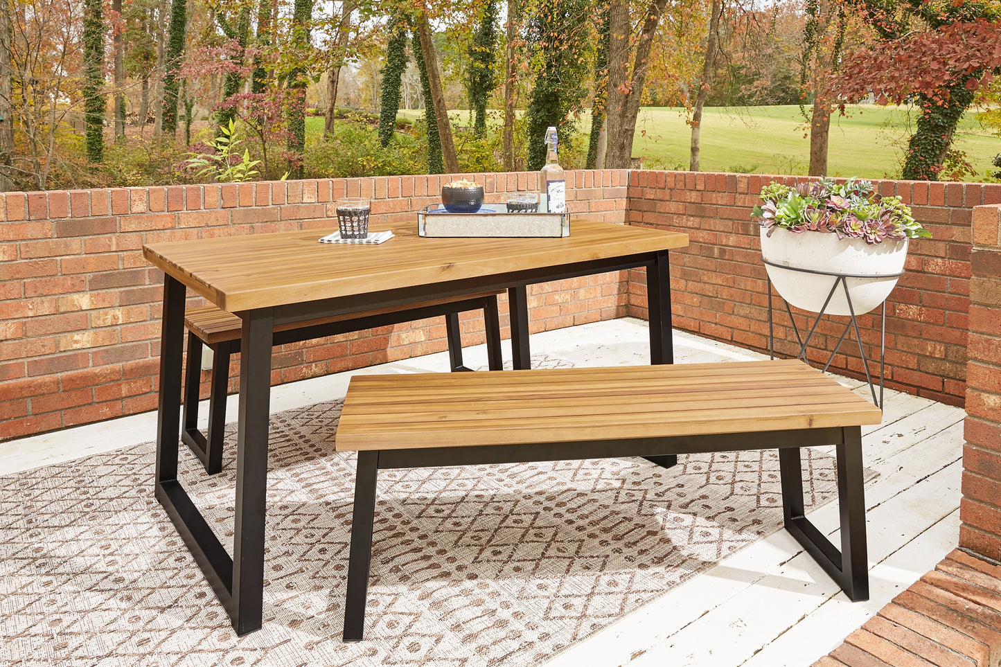 Town Wood Dining Table Set (3/CN) Signature Design by Ashley®