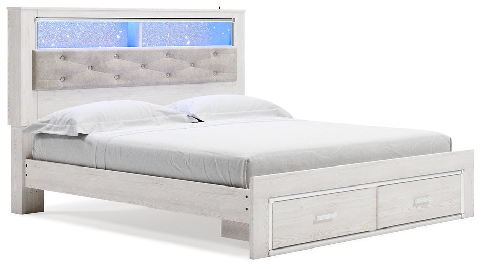 Altyra Queen Upholstered Bookcase Bed with Storage Signature Design by Ashley®