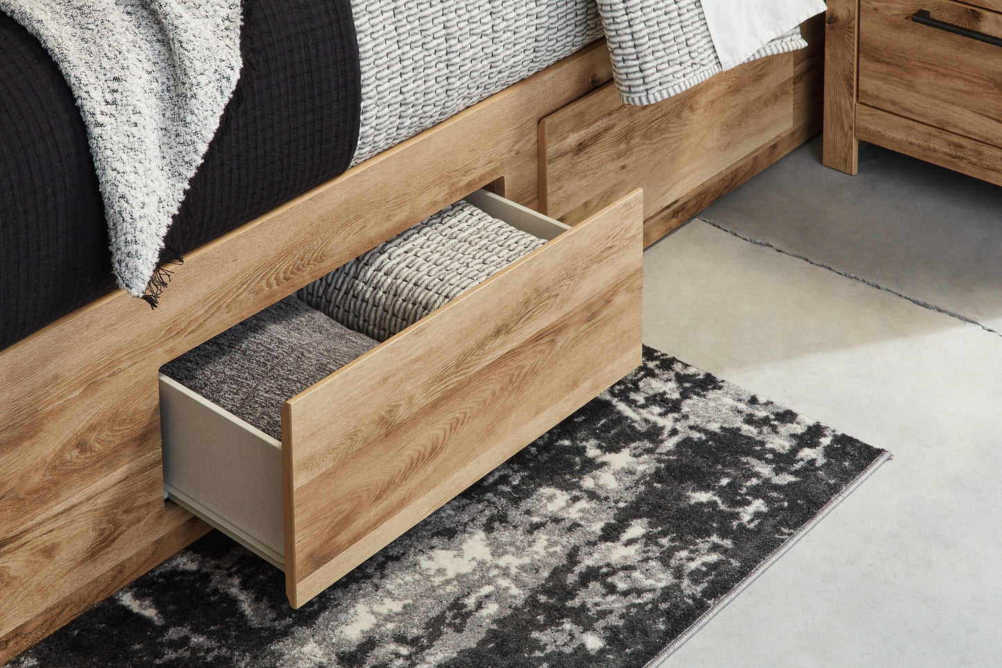 Hyanna Queen Panel Storage Bed with 2 Under Bed Storage Drawers Signature Design by Ashley®