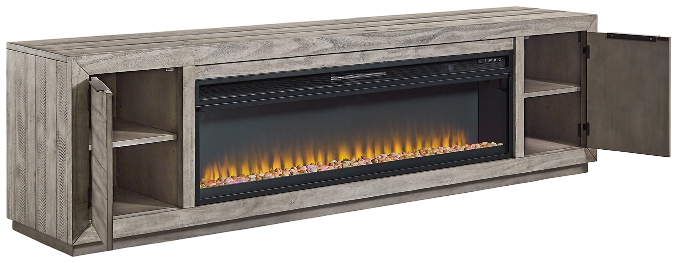 Naydell 92" TV Stand with Electric Fireplace Signature Design by Ashley®