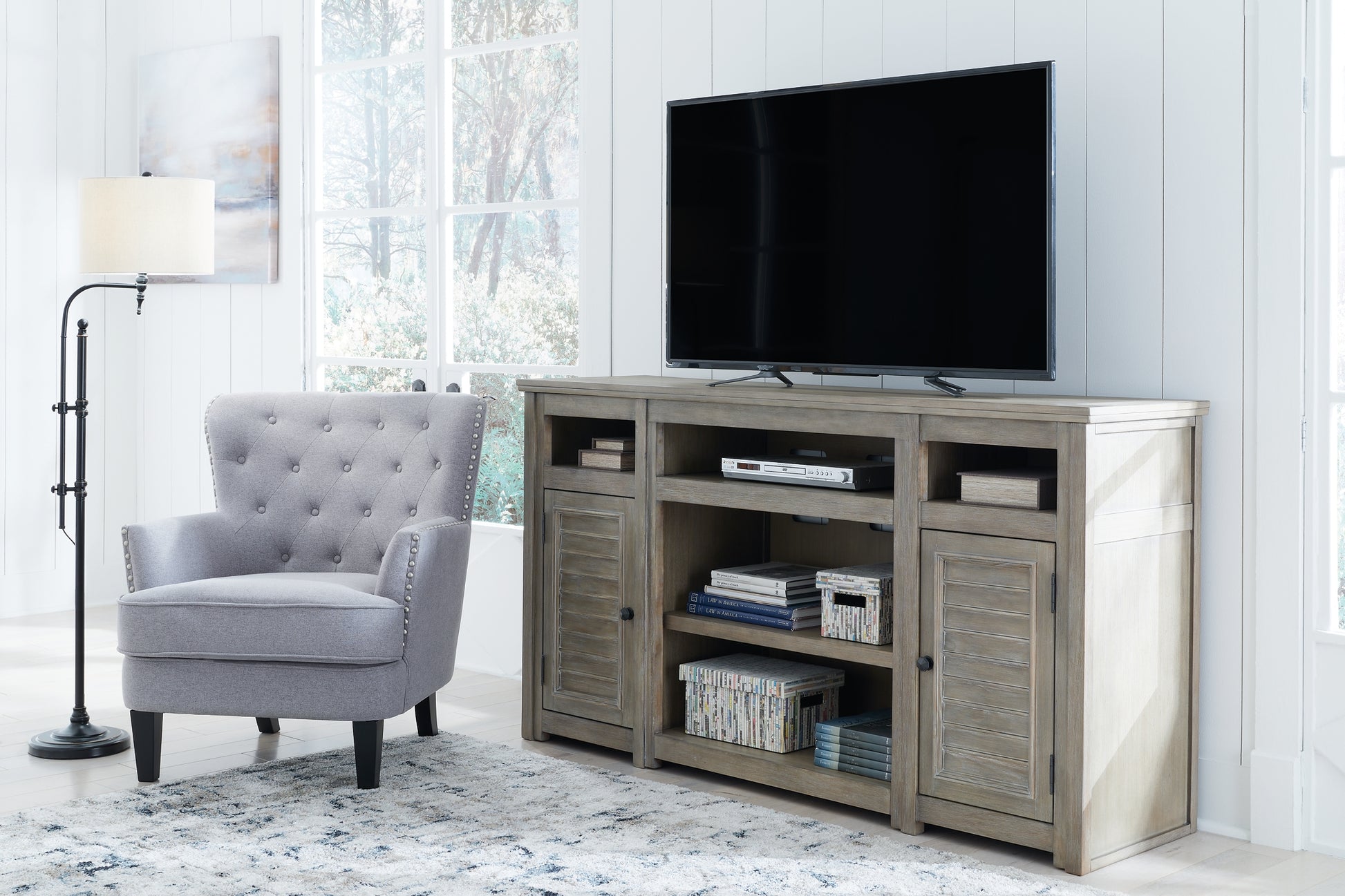 Moreshire XL TV Stand w/Fireplace Option Signature Design by Ashley®