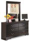 Huey Vineyard Queen Sleigh Headboard with Mirrored Dresser, Chest and Nightstand Signature Design by Ashley®