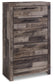 Derekson King Panel Headboard with Mirrored Dresser, Chest and 2 Nightstands Benchcraft®