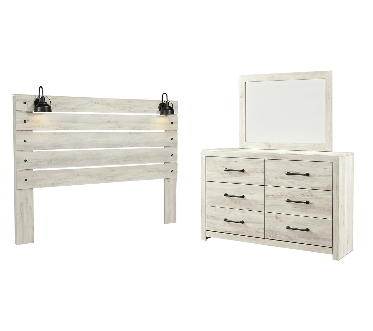 Cambeck Queen Panel Headboard with Mirrored Dresser Signature Design by Ashley®