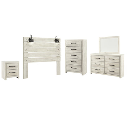 Cambeck Queen Panel Headboard with Mirrored Dresser, Chest and Nightstand Signature Design by Ashley®