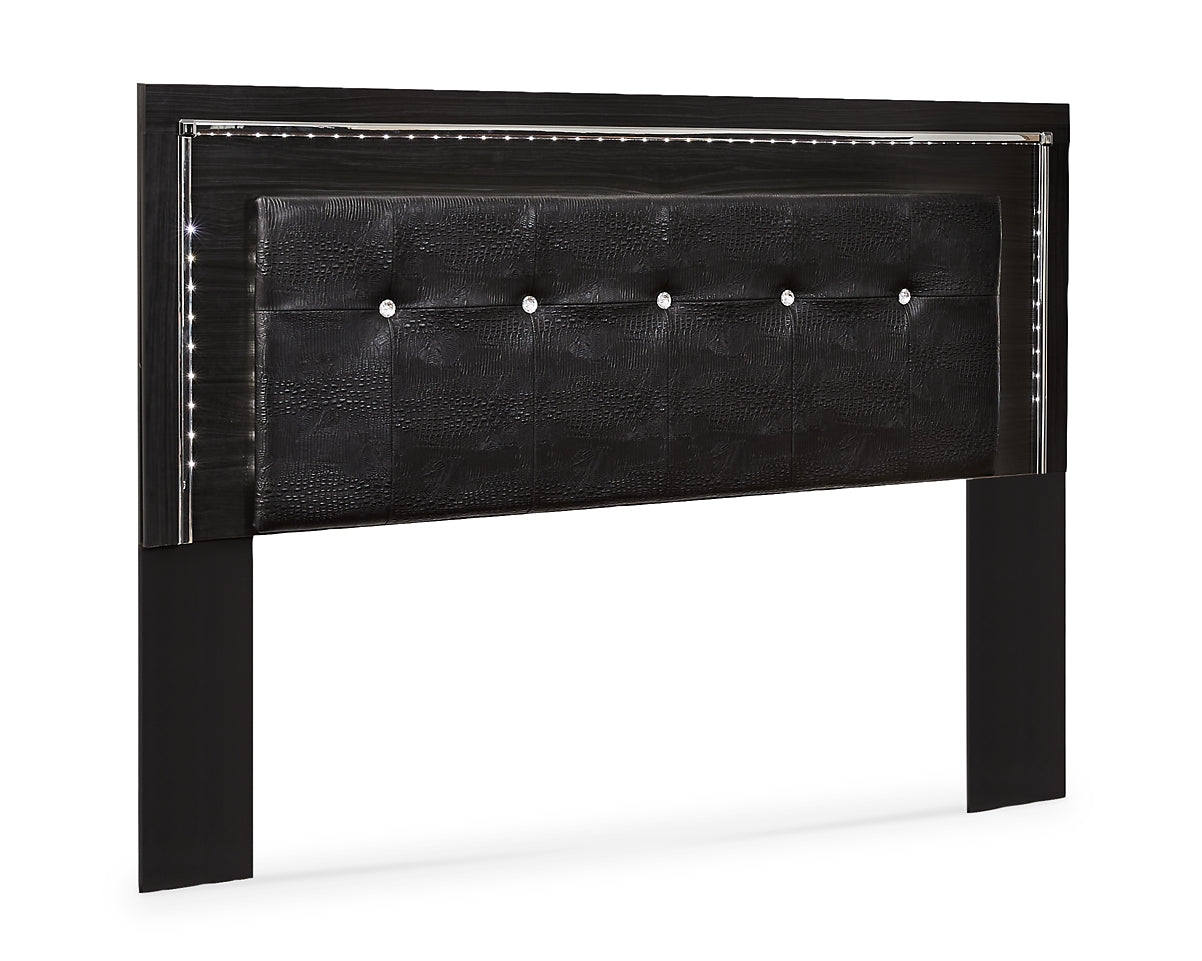 Kaydell King/California King Upholstered Panel Headboard with Mirrored Dresser Signature Design by Ashley®