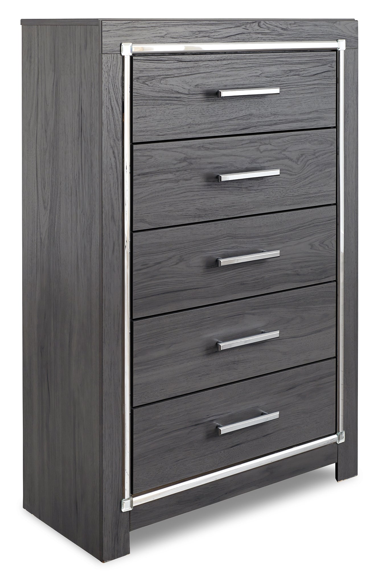 Lodanna Queen Panel Bed with 2 Storage Drawers with Mirrored Dresser, Chest and 2 Nightstands Signature Design by Ashley®