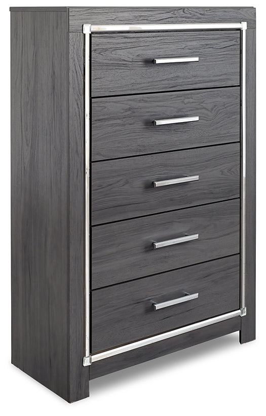 Lodanna Full Panel Bed with 2 Storage Drawers with Mirrored Dresser and Chest Signature Design by Ashley®