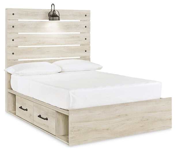 Cambeck Queen Panel Bed with 2 Storage Drawers with Mirrored Dresser, Chest and Nightstand Signature Design by Ashley®
