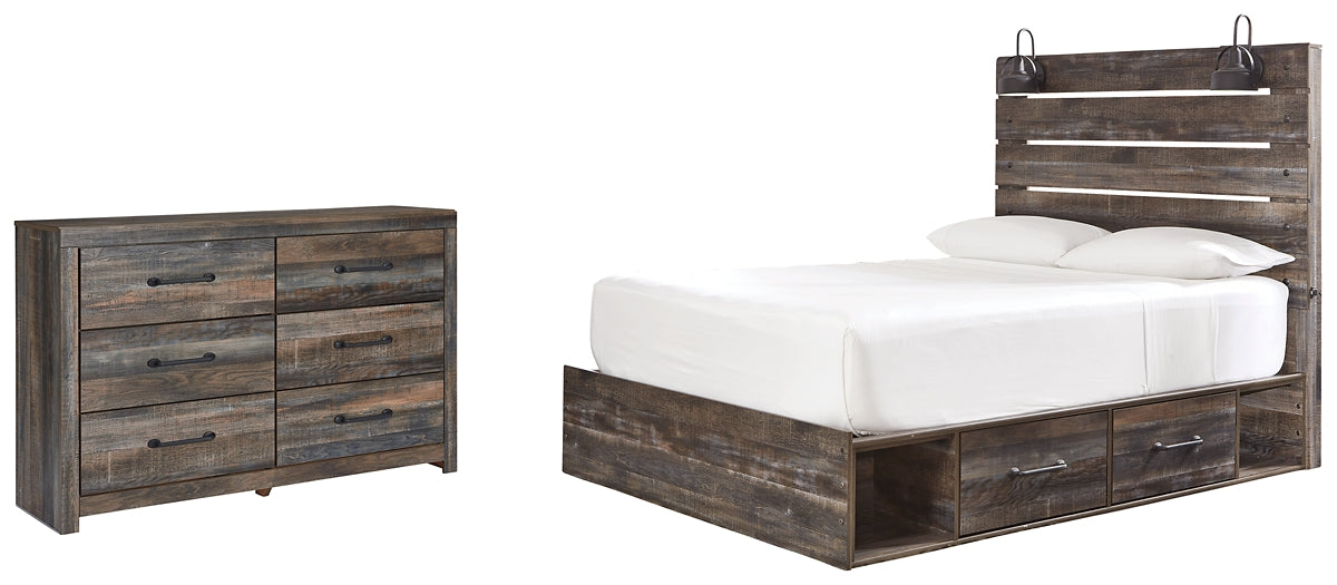 Drystan Queen Panel Bed with 4 Storage Drawers with Dresser Signature Design by Ashley®