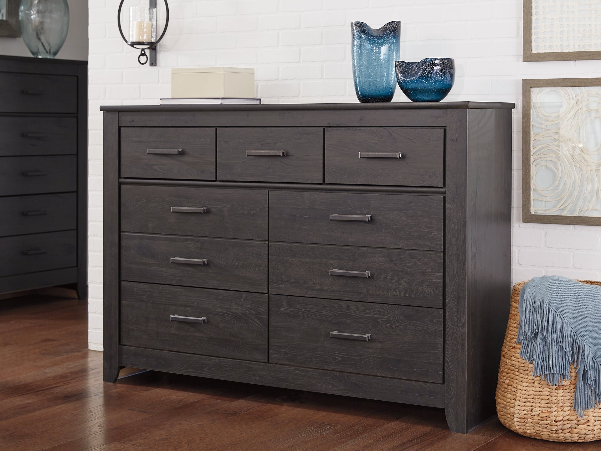 Brinxton Full Panel Headboard with Mirrored Dresser, Chest and Nightstand Signature Design by Ashley®