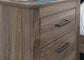 Zelen King Panel Bed with Mirrored Dresser, Chest and Nightstand Signature Design by Ashley®
