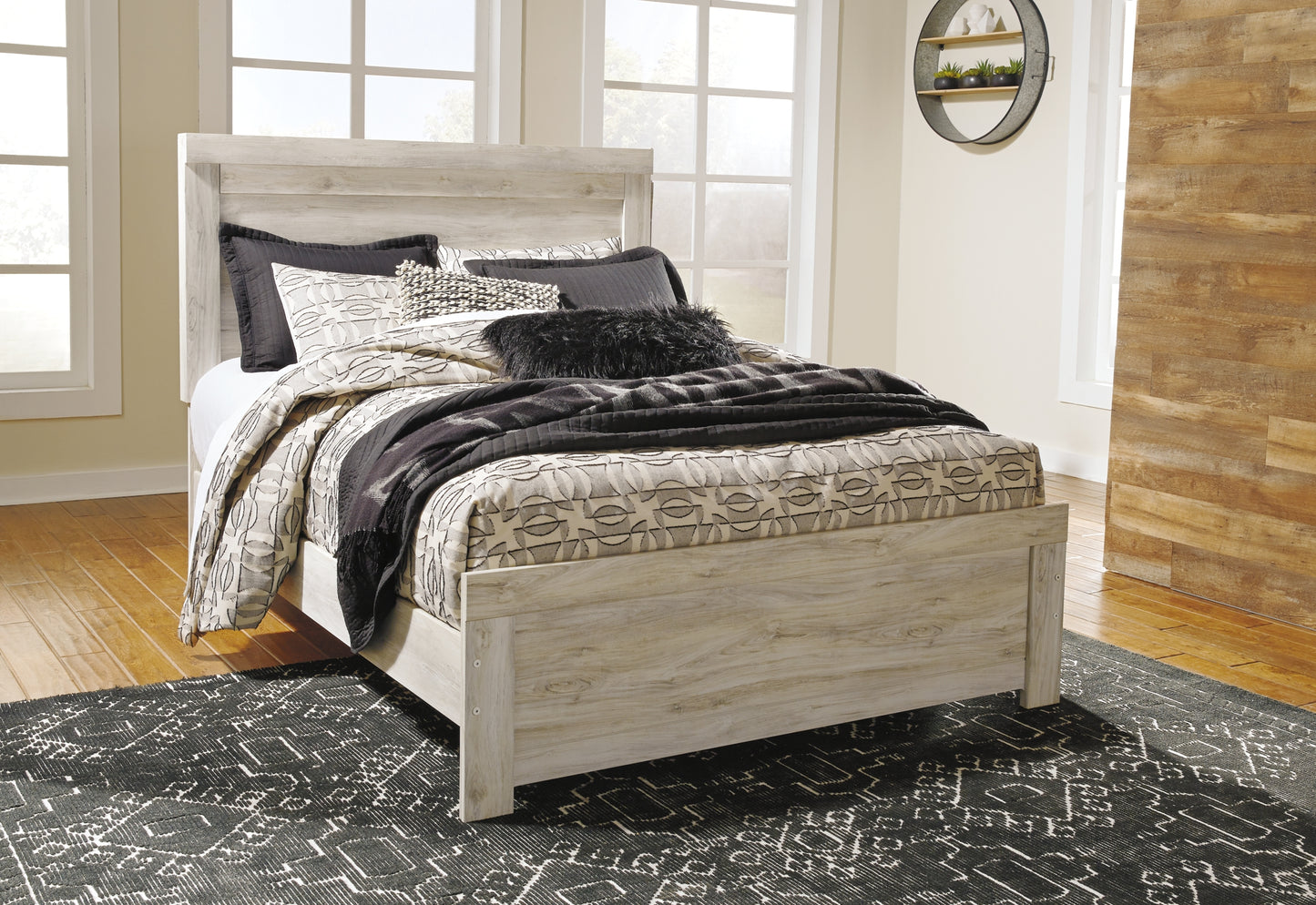 Bellaby Queen Panel Bed with Mirrored Dresser and Chest Signature Design by Ashley®