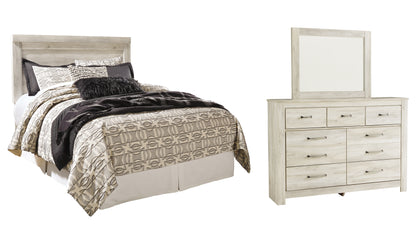 Bellaby Queen Panel Headboard with Mirrored Dresser Signature Design by Ashley®