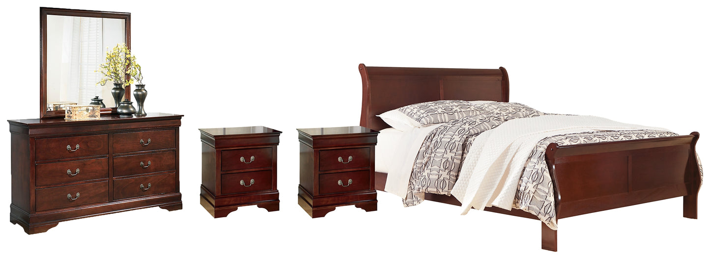 Alisdair California King Sleigh Bed with Mirrored Dresser and 2 Nightstands Signature Design by Ashley®