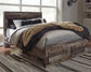 Derekson Queen Panel Bed with 2 Storage Drawers with Mirrored Dresser Benchcraft®