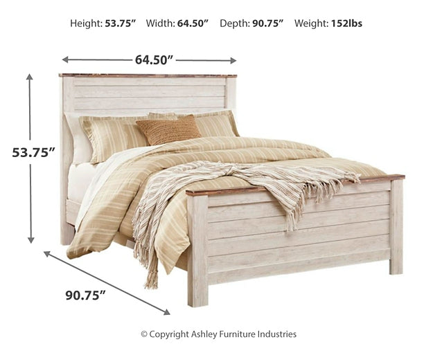 Willowton Queen Panel Bed with Dresser Signature Design by Ashley®