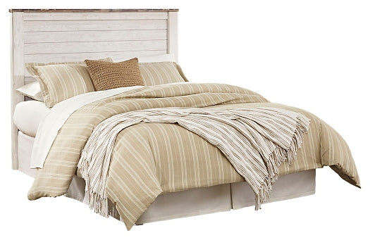 Willowton Queen/Full Panel Headboard with Mirrored Dresser and 2 Nightstands Signature Design by Ashley®