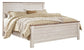 Willowton King Panel Bed with Mirrored Dresser and Chest Signature Design by Ashley®
