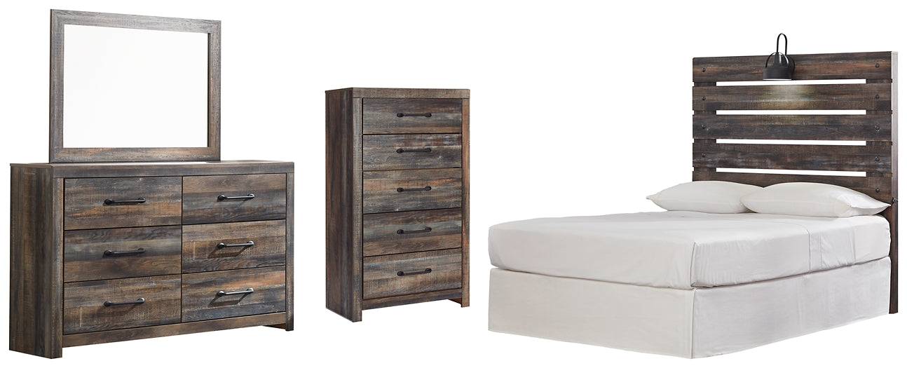 Drystan Full Panel Headboard with Mirrored Dresser and Chest Signature Design by Ashley®
