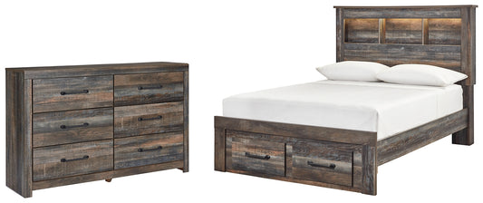 Drystan Full Bookcase Bed with 2 Storage Drawers with Dresser Signature Design by Ashley®