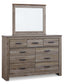 Zelen Full Panel Headboard with Mirrored Dresser Signature Design by Ashley®