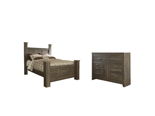 Juararo Queen Poster Bed with Dresser Signature Design by Ashley®