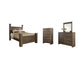 Juararo Queen Poster Bed with Mirrored Dresser and Chest Signature Design by Ashley®