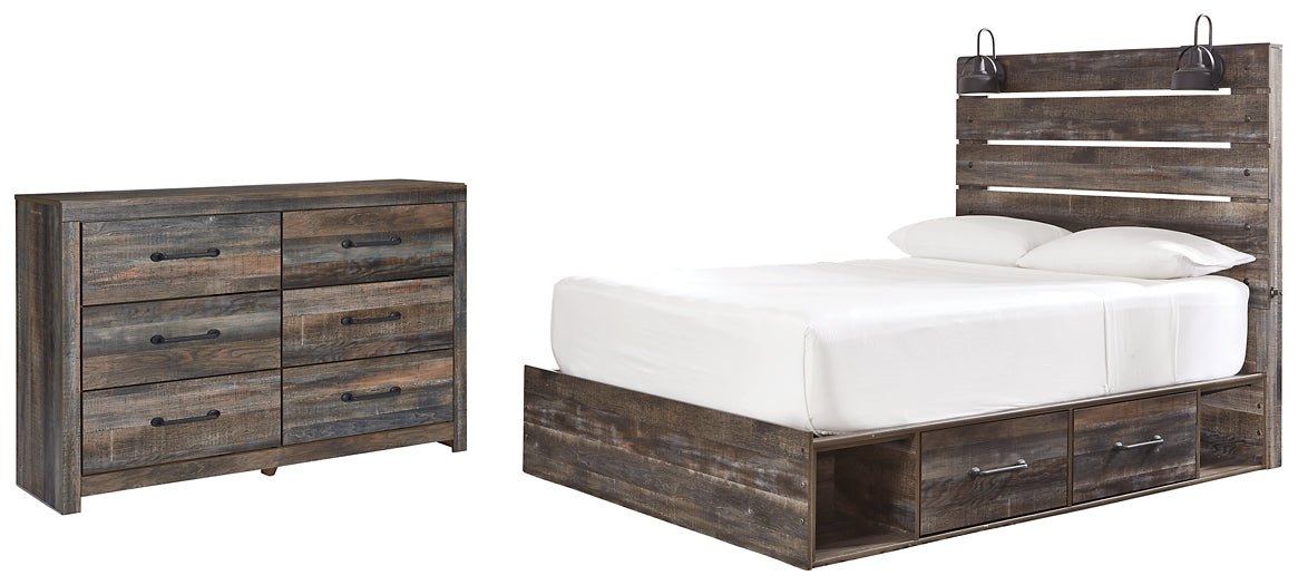 Drystan Queen Panel Bed with 2 Storage Drawers with Dresser Signature Design by Ashley®