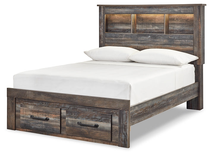 Drystan Full Bookcase Bed with 2 Storage Drawers with Mirrored Dresser Signature Design by Ashley®