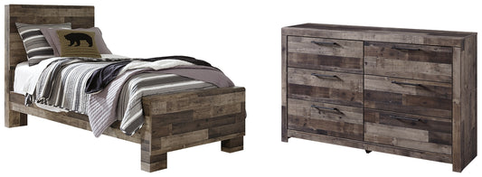 Derekson Twin Panel Bed with Dresser Benchcraft®