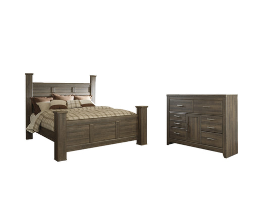 Juararo California King Poster Bed with Dresser Signature Design by Ashley®