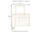 Brinxton Queen Panel Bed with Mirrored Dresser Signature Design by Ashley®