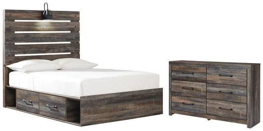 Drystan Twin Panel Bed with 2 Storage Drawers with Dresser Signature Design by Ashley®