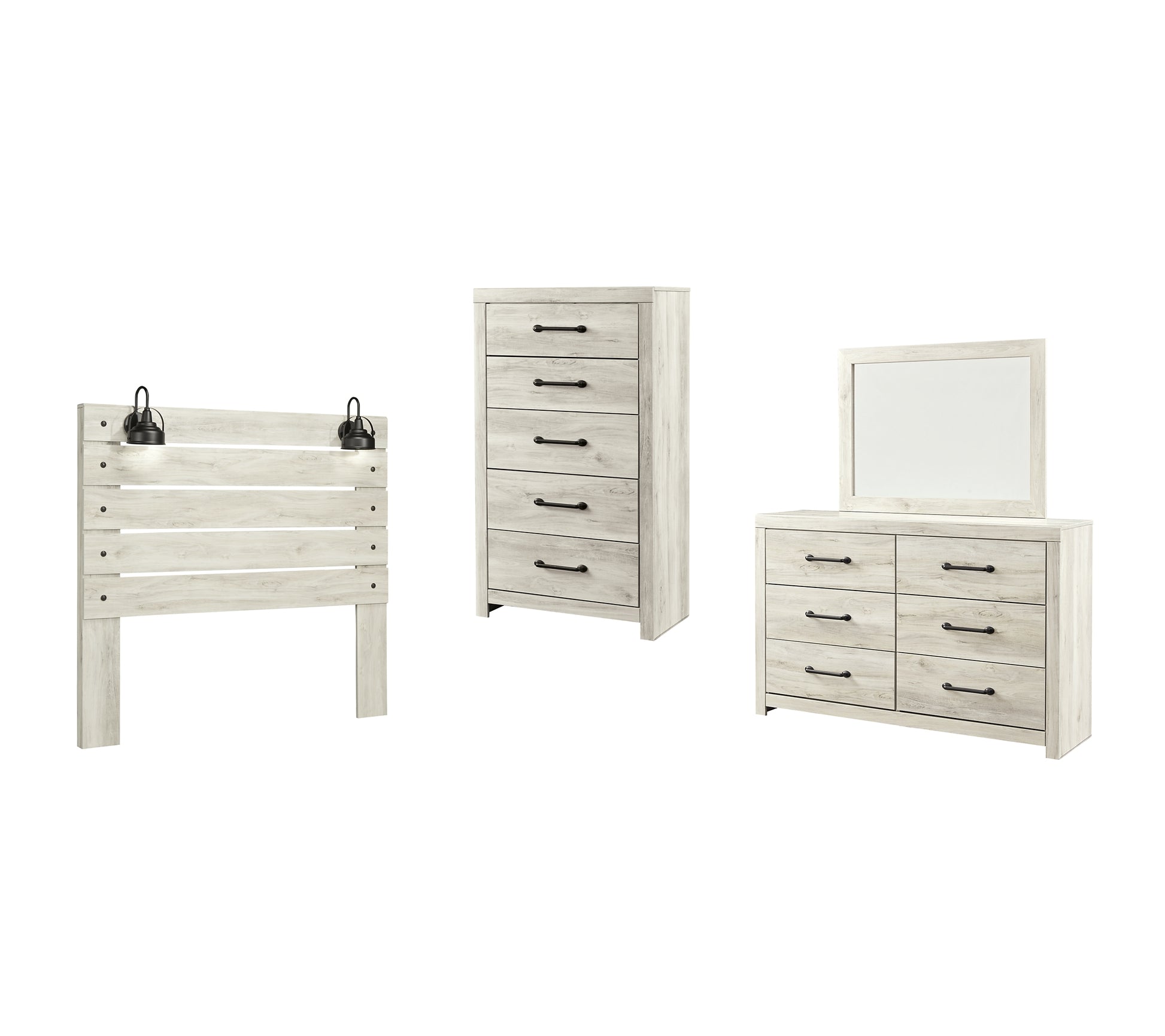 Cambeck Queen Panel Headboard with Mirrored Dresser and Chest Signature Design by Ashley®