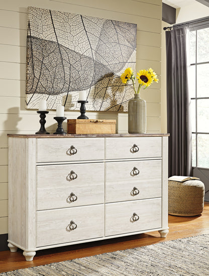 Willowton Queen Panel Bed with Dresser Signature Design by Ashley®