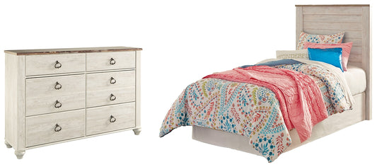Willowton Twin Panel Headboard with Dresser Signature Design by Ashley®