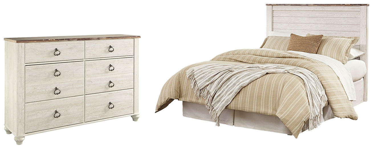 Willowton Queen/Full Panel Headboard with Dresser Signature Design by Ashley®