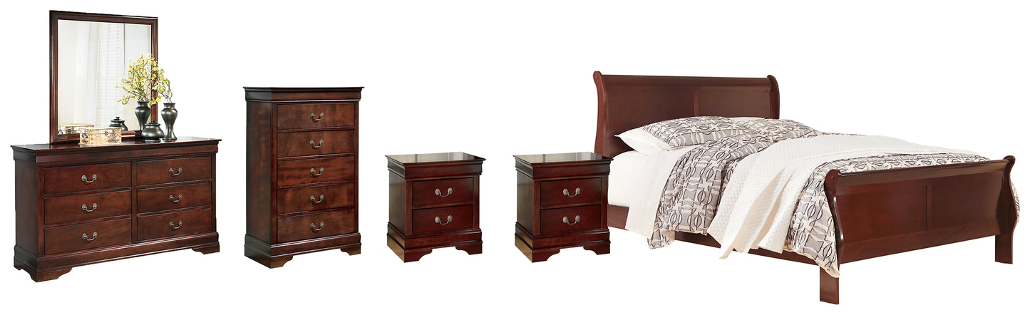 Alisdair California King Sleigh Bed with Mirrored Dresser, Chest and 2 Nightstands Signature Design by Ashley®