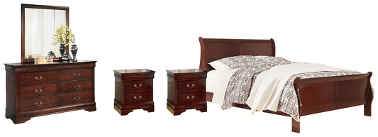Alisdair King Sleigh Bed with Mirrored Dresser and 2 Nightstands Signature Design by Ashley®