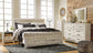 Bellaby Queen Platform Bed with 2 Storage Drawers with Mirrored Dresser, Chest and 2 Nightstands Signature Design by Ashley®