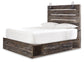 Drystan Queen Panel Bed with 2 Storage Drawers with Mirrored Dresser, Chest and Nightstand Signature Design by Ashley®