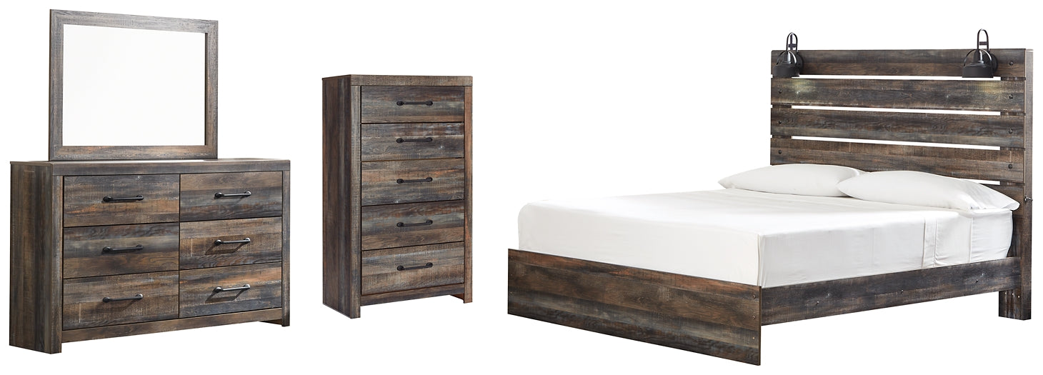 Drystan King Panel Bed with Mirrored Dresser and Chest Signature Design by Ashley®